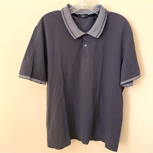 THEORY Polo Pima Cotton Gray Shirt XL Men’s Short Sleeve